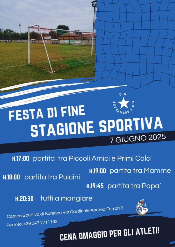 Festa di fine stagione sportiva 2025