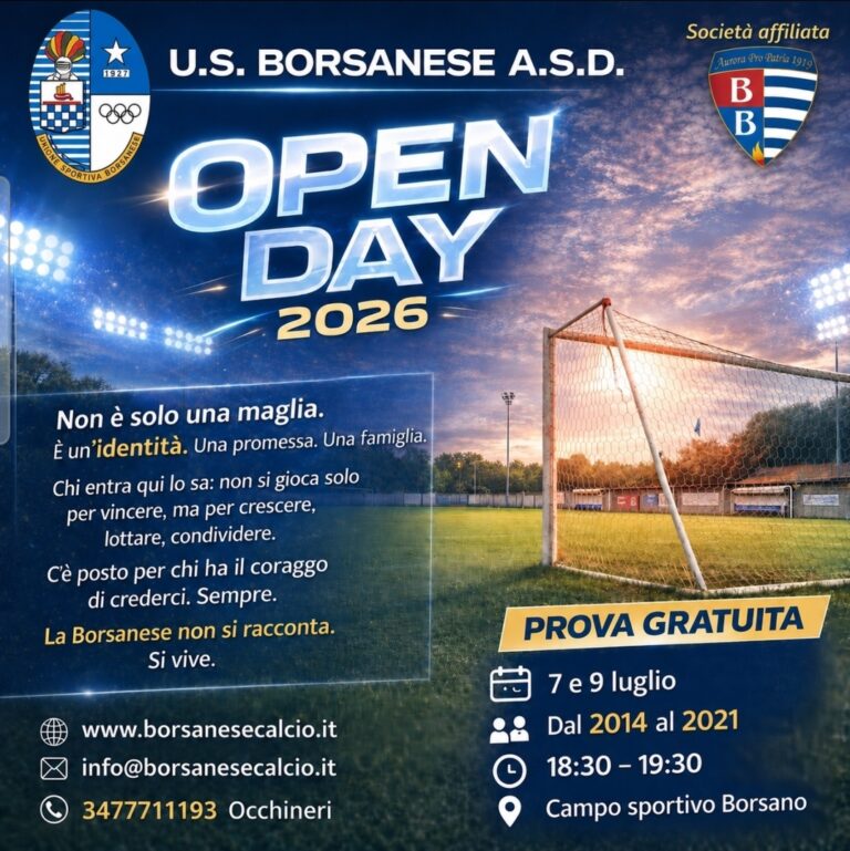 Open day luglio 2026